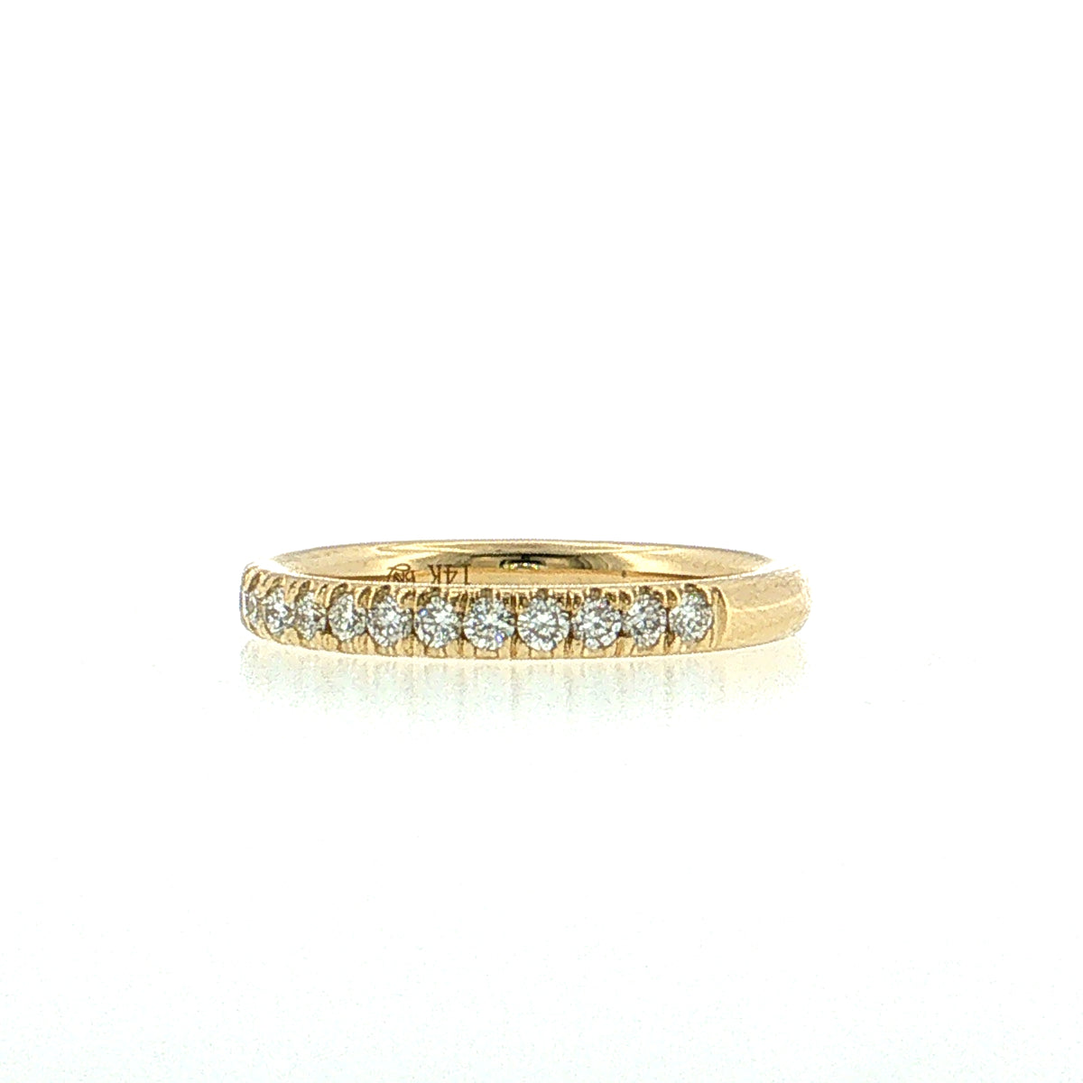 .35 Half-Eternity Diamond Wedding Band 14k Yellow Gold