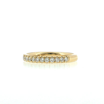 .35 Half-Eternity Diamond Wedding Band 14k Yellow Gold