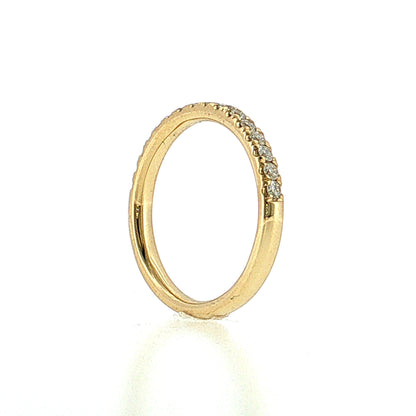 .35 Half-Eternity Diamond Wedding Band 14k Yellow Gold
