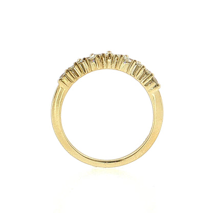 .39 Marquise Diamond Tiara Stacking Band 14k Yellow Gold
