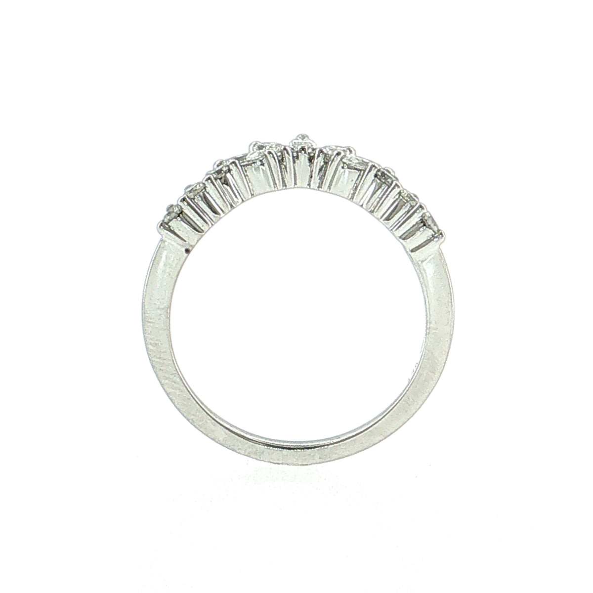 .39 Marquise Diamond Contoured Tiara Wedding Band 14k