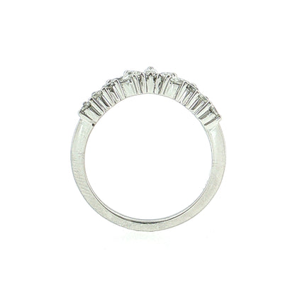 .39 Marquise Diamond Contoured Tiara Wedding Band 14k