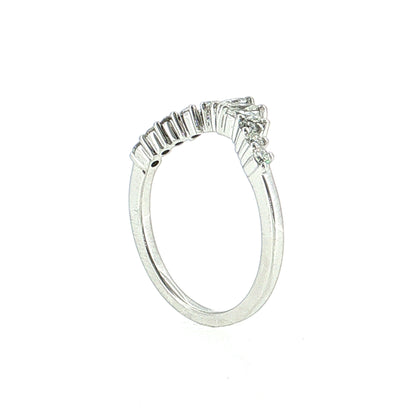 .39 Marquise Diamond Contoured Tiara Wedding Band 14k