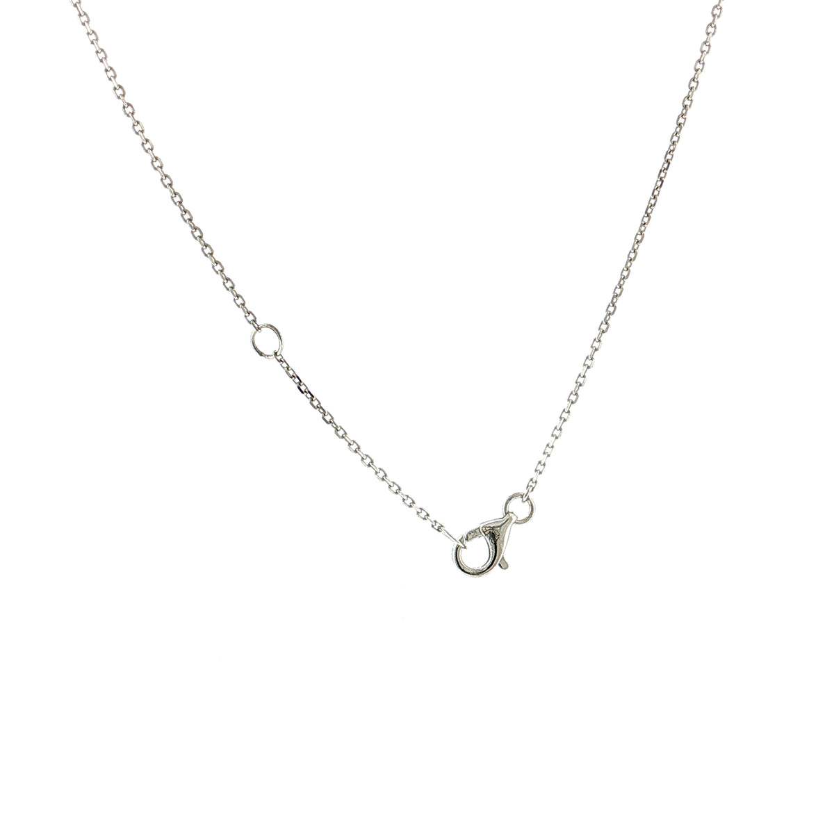 .06 Diamond Star Pendant Necklace 14k White Gold