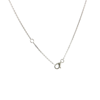 .06 Diamond Star Pendant Necklace 14k White Gold