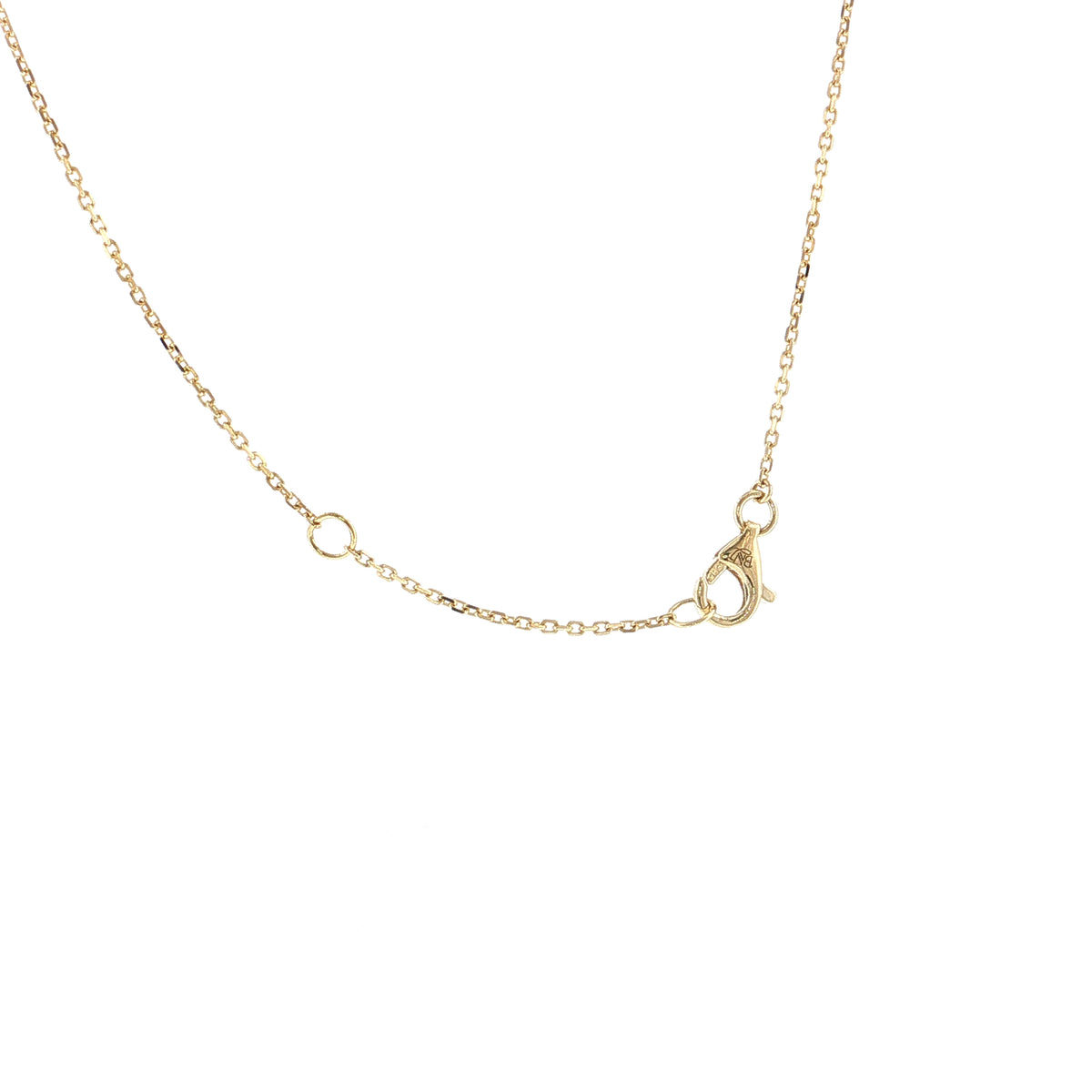 .08 Diamond Cross Pendant Necklace 14k Yellow Gold