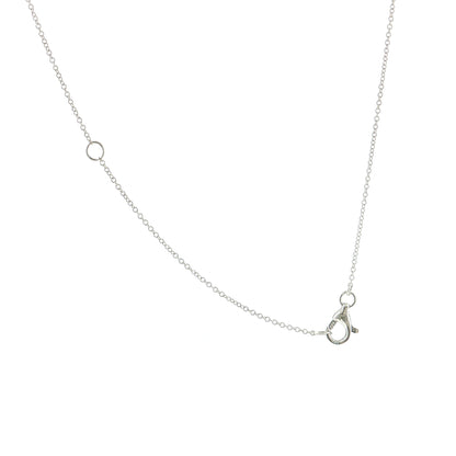 .10 Diamond Cross Pendant Necklace 14k White Gold