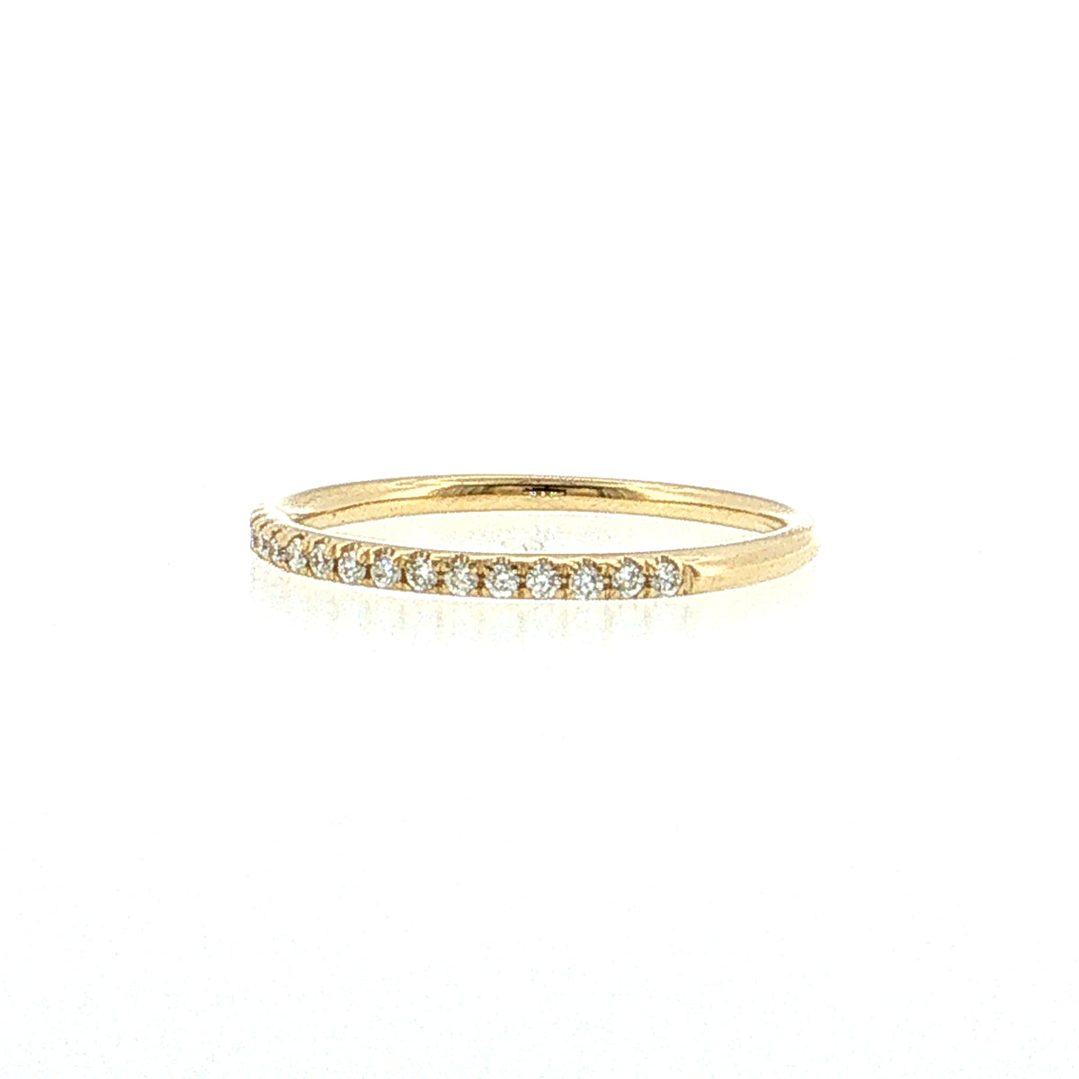 .12 Half-Eternity Diamond Wedding Band 14k Yellow Gold