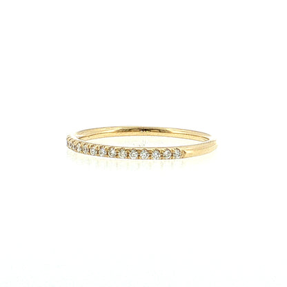 .12 Half-Eternity Diamond Wedding Band 14k Yellow Gold