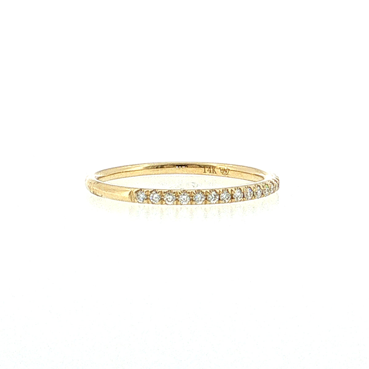 .12 Half-Eternity Diamond Wedding Band 14k Yellow Gold