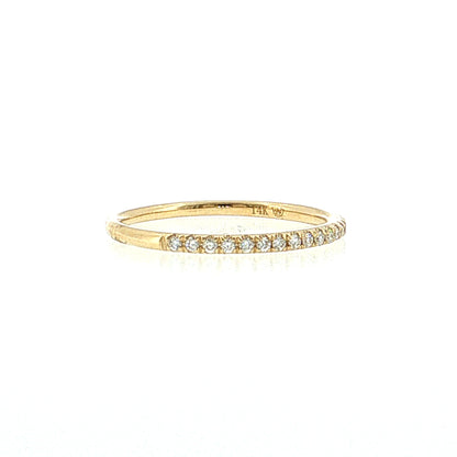 .12 Half-Eternity Diamond Wedding Band 14k Yellow Gold