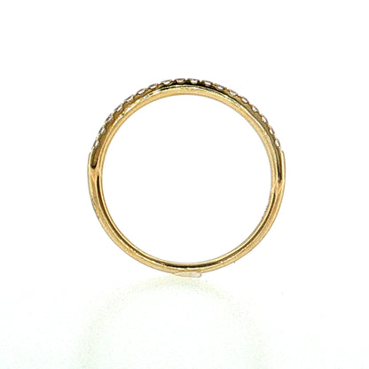 .12 Half-Eternity Diamond Wedding Band 14k Yellow Gold