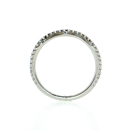 .21 Diamond Contour Stacking Wedding Band 14k White Gold