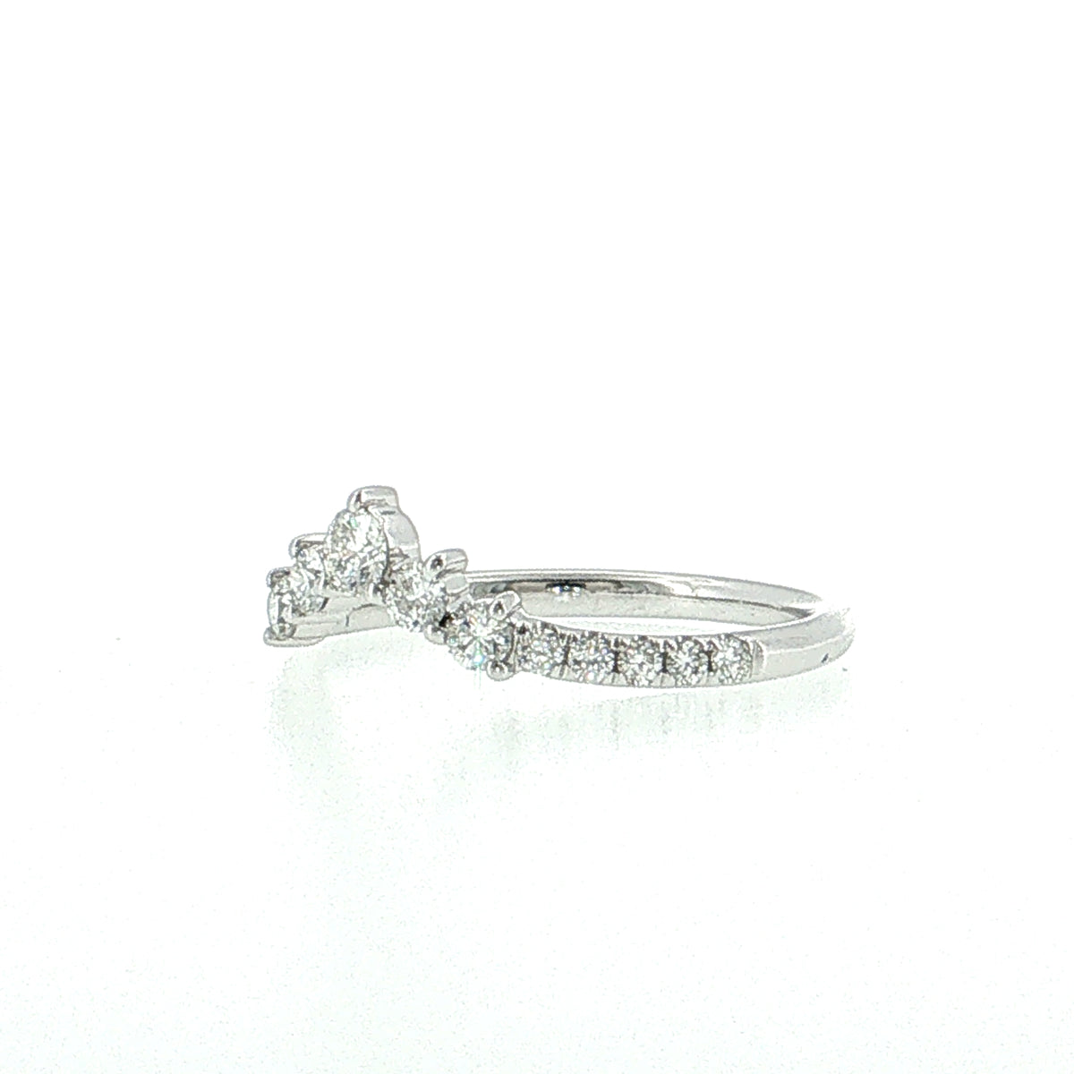 .45 Diamond Contour Tiara Wedding Band 14K