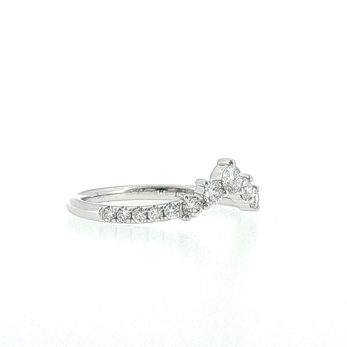 .45 Diamond Contour Tiara Wedding Band 14K