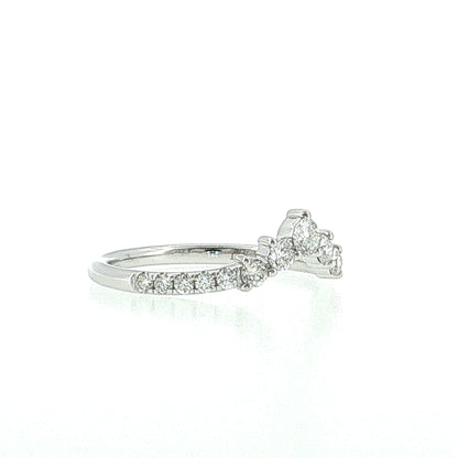 .45 Diamond Contour Tiara Wedding Band 14K
