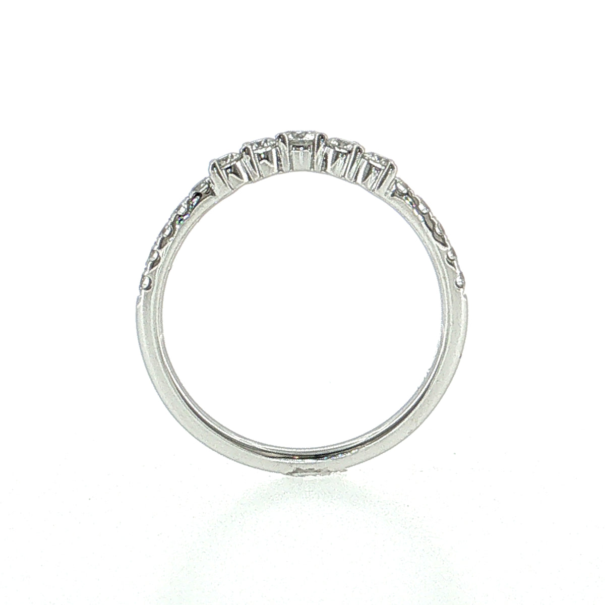 .45 Diamond Contour Tiara Wedding Band 14K