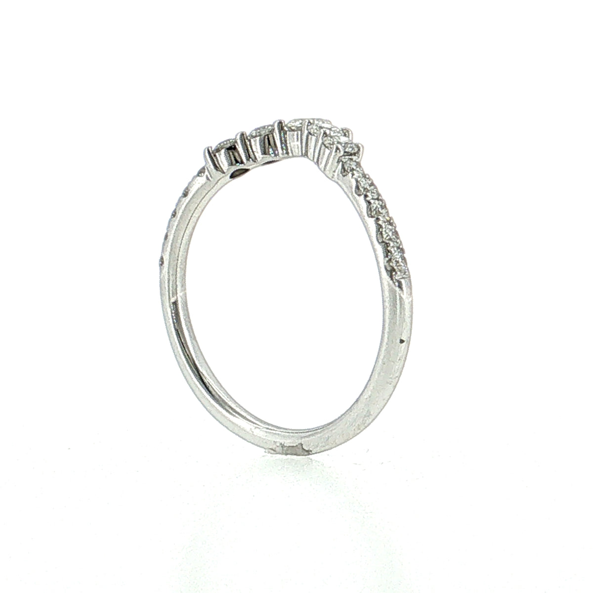 .45 Diamond Contour Tiara Wedding Band 14K