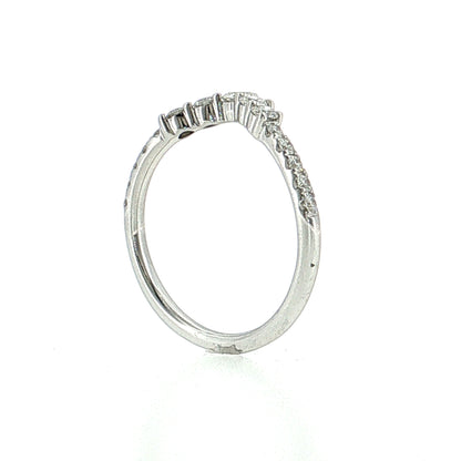 .45 Diamond Contour Tiara Wedding Band 14K