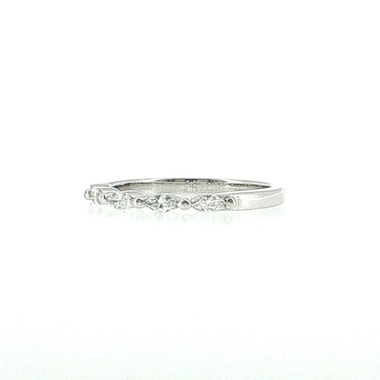 .22 East/West Marquise Diamond Wedding Band 14k White Gold