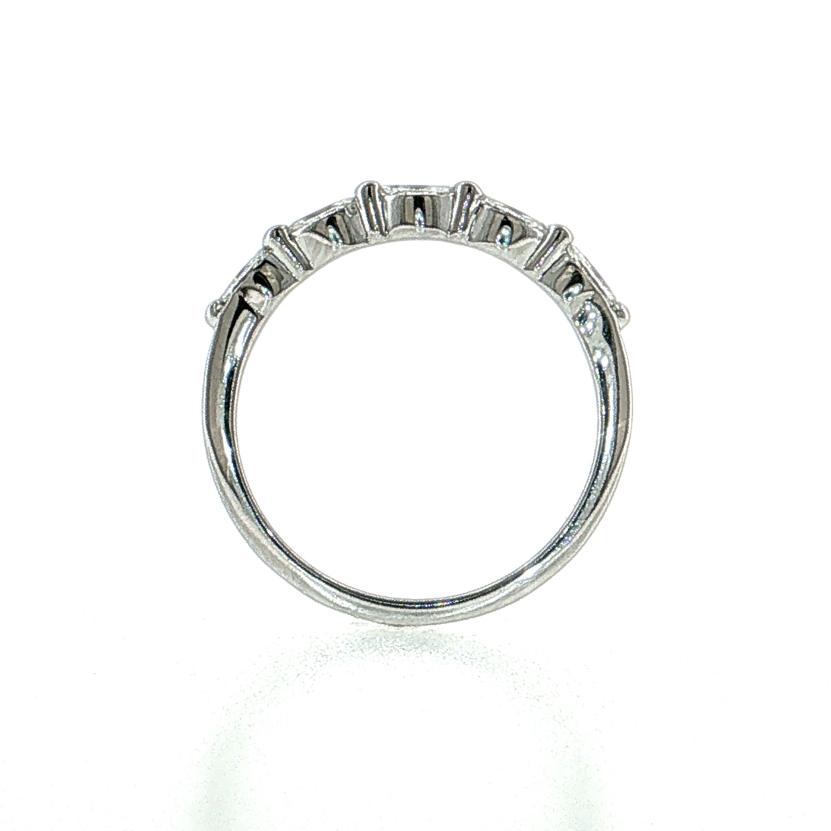 .22 East/West Marquise Diamond Wedding Band 14k White Gold