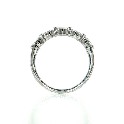 .22 East/West Marquise Diamond Wedding Band 14k White Gold