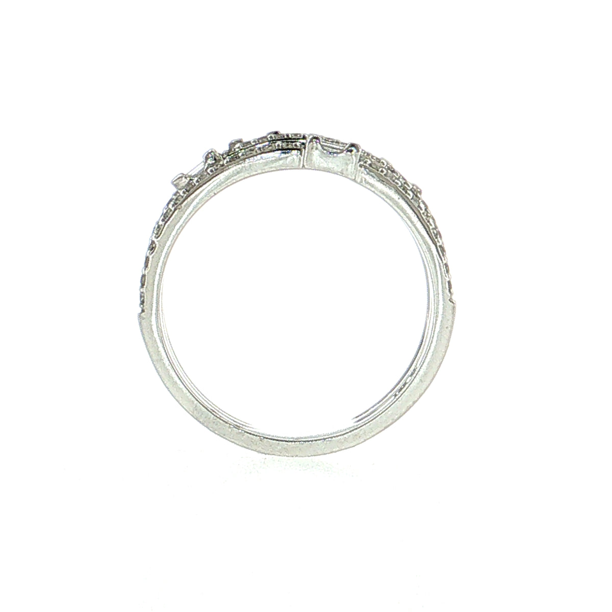 .22 Baguette Diamond Cocktail Ring 14k White Gold