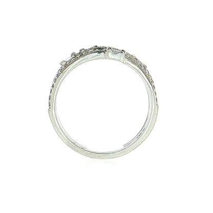 .22 Baguette Diamond Cocktail Ring 14k White Gold
