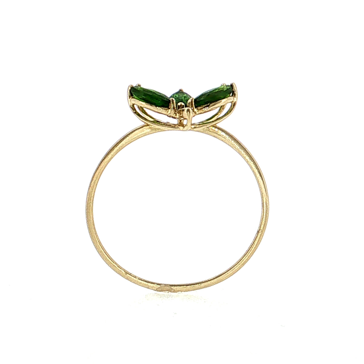 .80 Tsavorite Garnet Leaf Cocktail Ring 14k