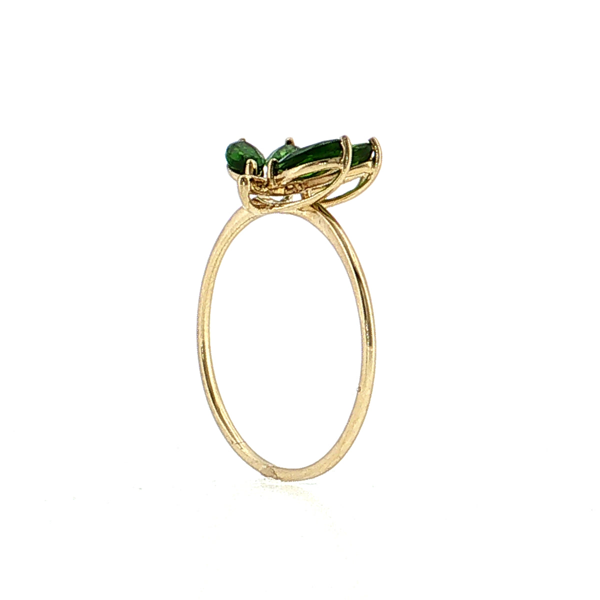 .80 Tsavorite Garnet Leaf Cocktail Ring 14k