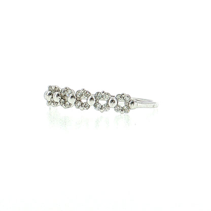.21 Round Cut Diamond Wedding Band 18k White Gold