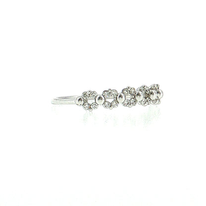 .21 Round Cut Diamond Wedding Band 18k White Gold