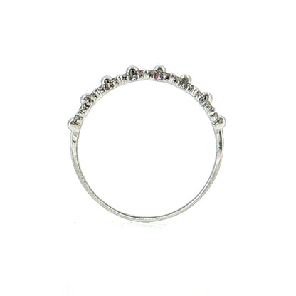 .21 Round Cut Diamond Wedding Band 18k White Gold