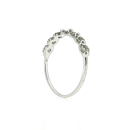 .21 Round Cut Diamond Wedding Band 18k White Gold