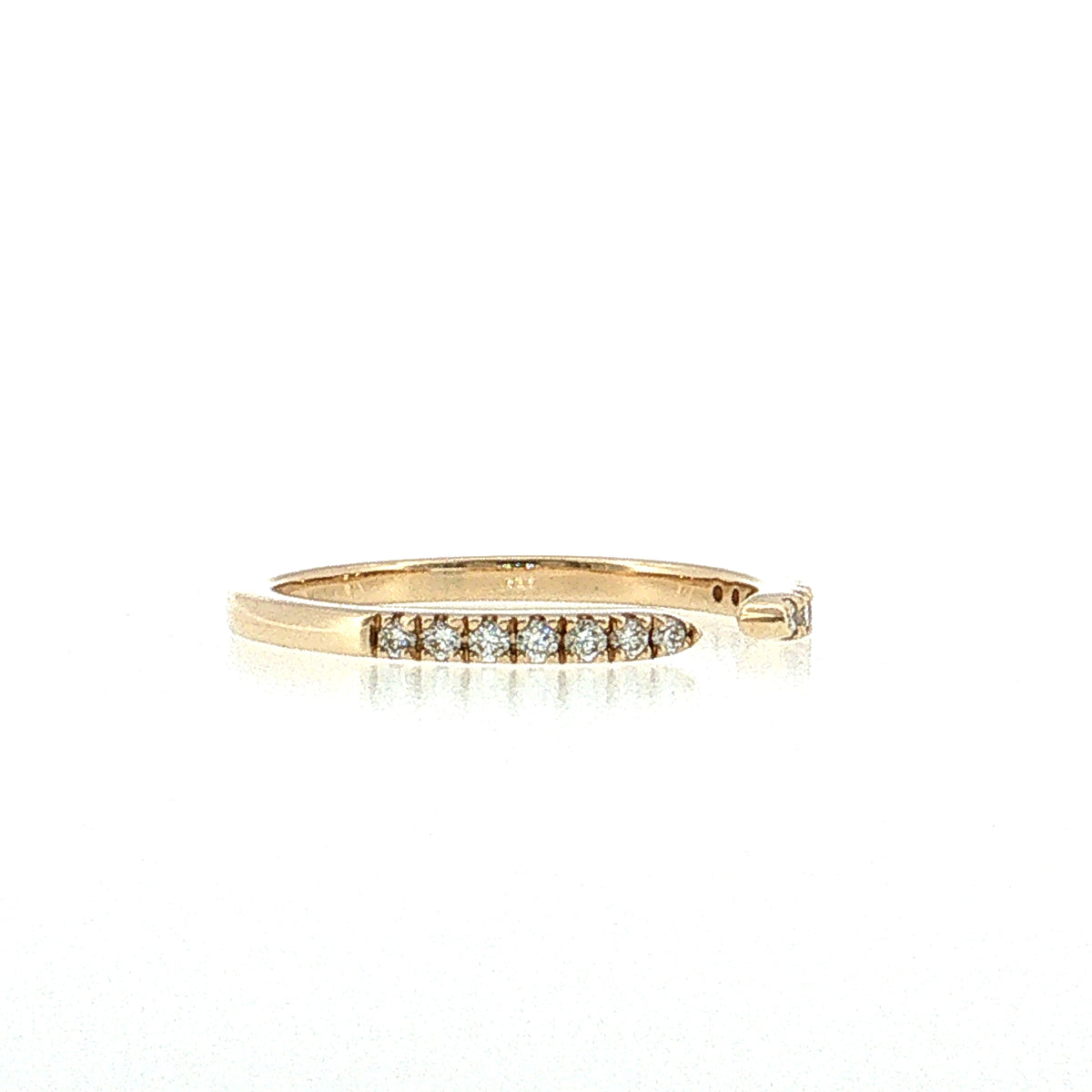 .35 Diamond Open Stacking Ring 14k Yellow Gold