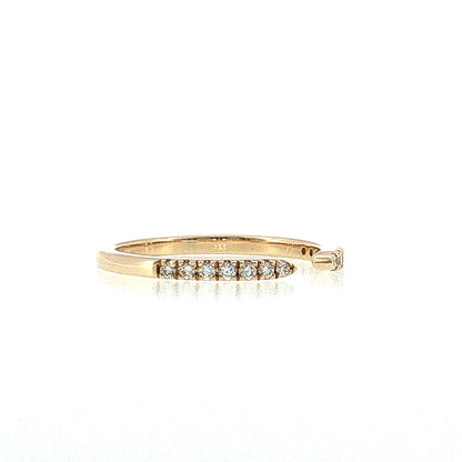 .35 Diamond Open Stacking Ring 14k Yellow Gold