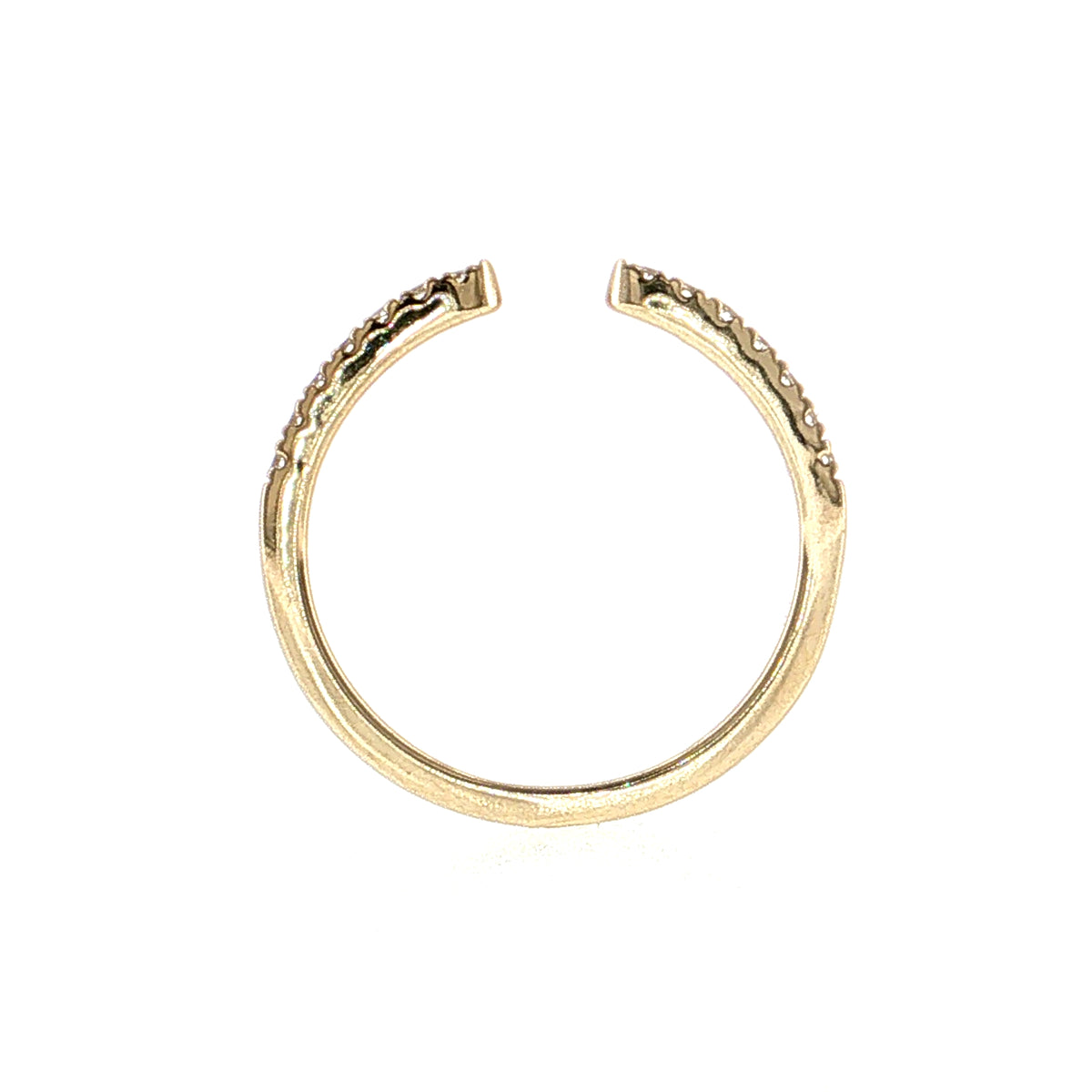 .35 Diamond Open Stacking Ring 14k Yellow Gold