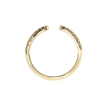 .35 Diamond Open Stacking Ring 14k Yellow Gold