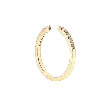 .35 Diamond Open Stacking Ring 14k Yellow Gold