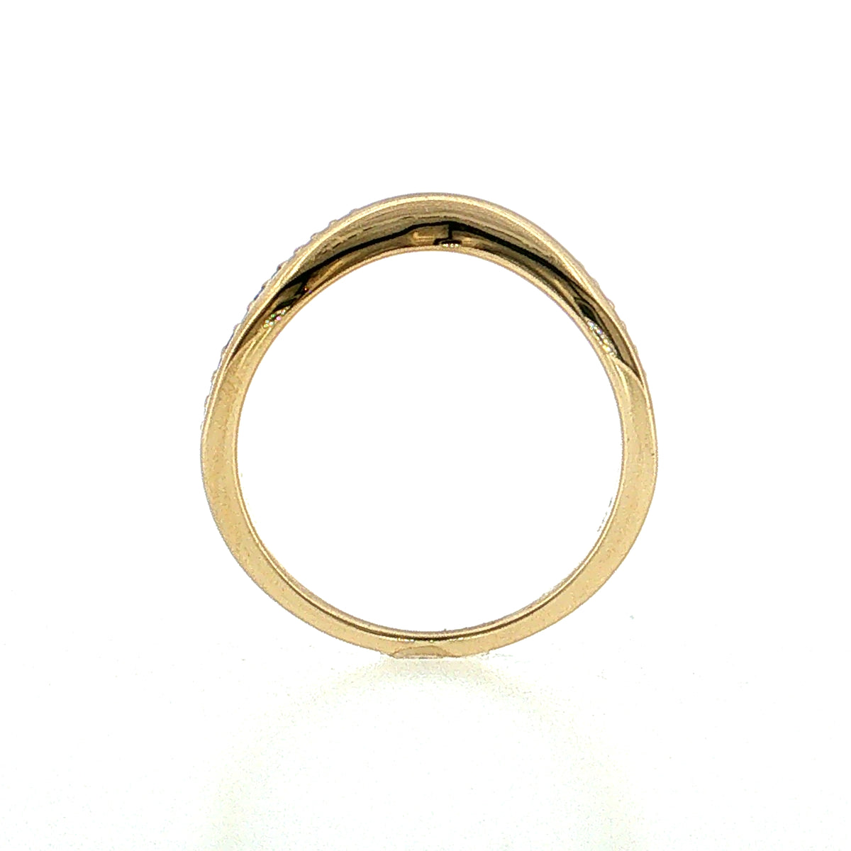 .15 Diamond Contoured Stacking Band 14k Yellow Gold