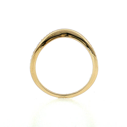 .15 Diamond Contoured Stacking Band 14k Yellow Gold