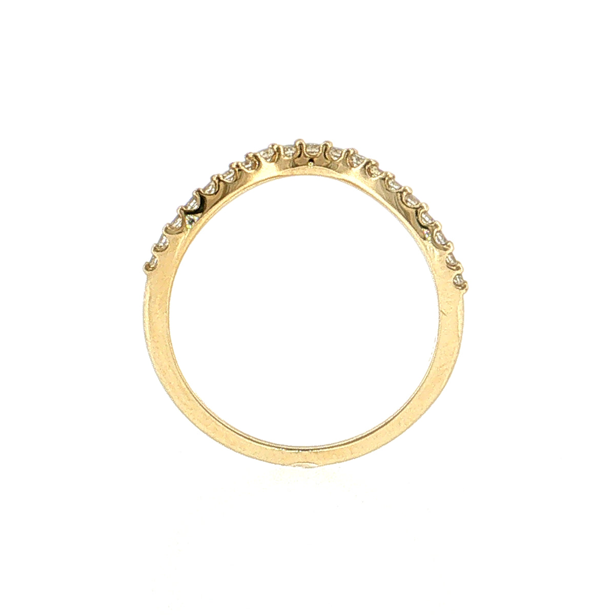 .35 Diamond Contour Stacking Band 14k Yellow Gold