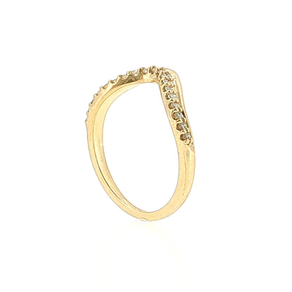 .35 Diamond Contour Stacking Band 14k Yellow Gold