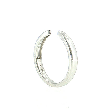 3mm Tapered Stacking Ring 14k White Gold