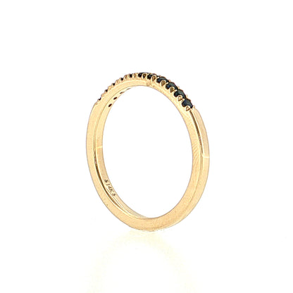 .22 Blue Sapphire Wedding Band 14k Yellow Gold