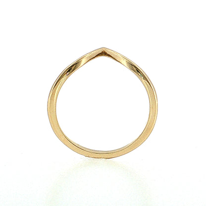 V-Shaped Contour Wedding Band 14k Yellow Gold