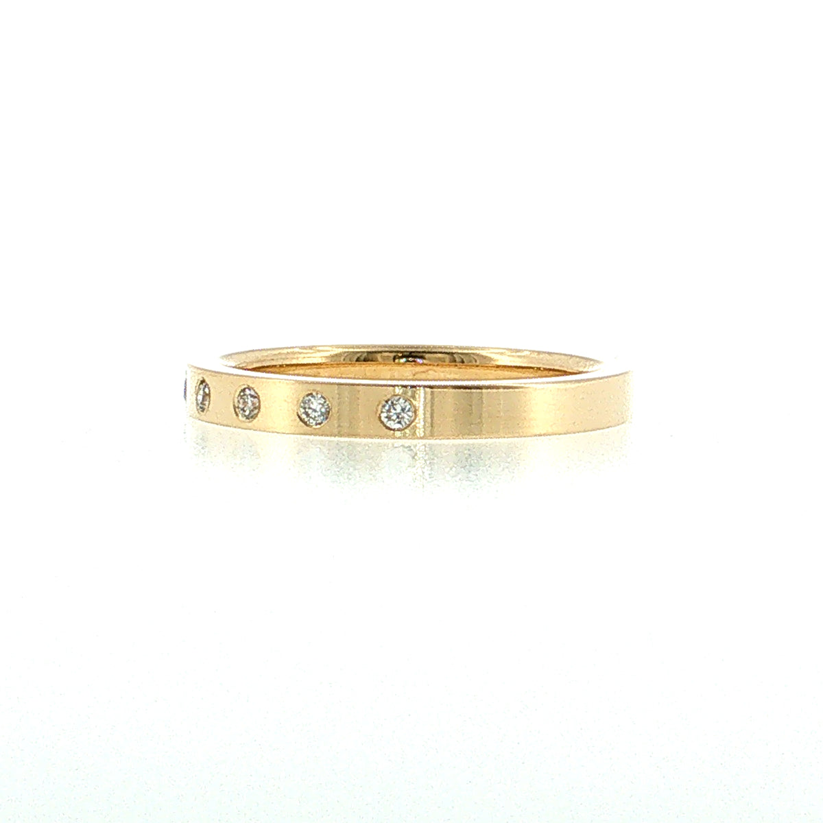 Five Stone Diamond Wedding Band 14k Yellow Gold