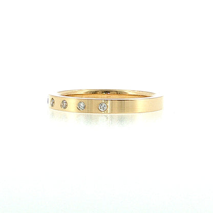 Five Stone Diamond Wedding Band 14k Yellow Gold