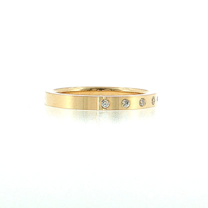 Five Stone Diamond Wedding Band 14k Yellow Gold