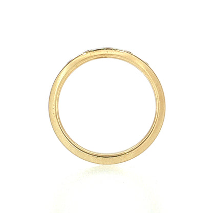 Five Stone Diamond Wedding Band 14k Yellow Gold